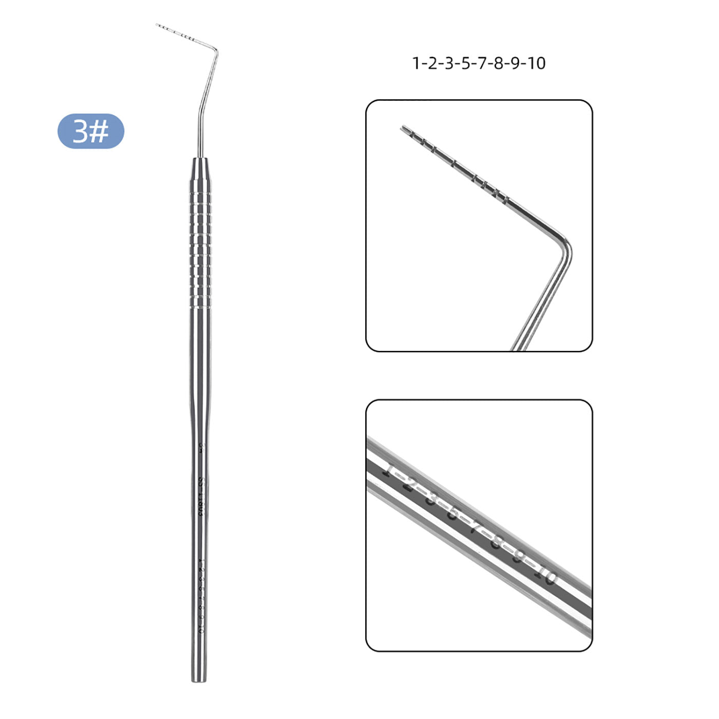 Dental Probe Graduated Periodontal Probe Scale Probe #3 - azdentall.com