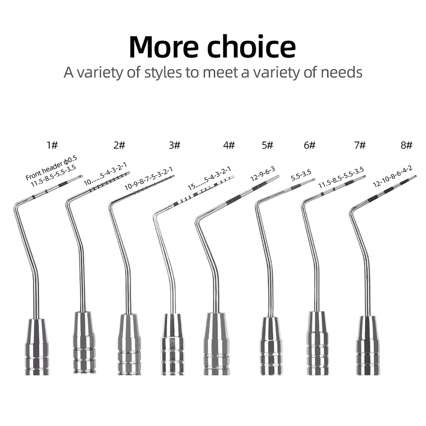 Dental Probe Graduated Periodontal Probe Scale Probe #1 #2 #3 #4 #5 #8 - azdentall.com