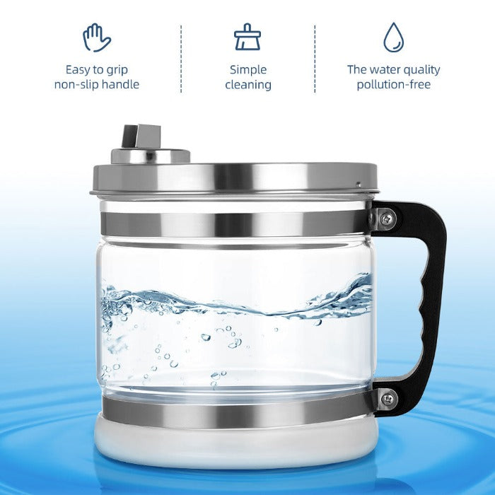 Water Distiller Stainless Steel Glass Bucket Single Screen Button With Adjustable Temperature 4L - azdentall.com