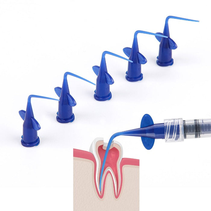 Dental Disposable Syringe Tip Endo Irrigation 2 Colors 50pcs/Pack - azdentall.com