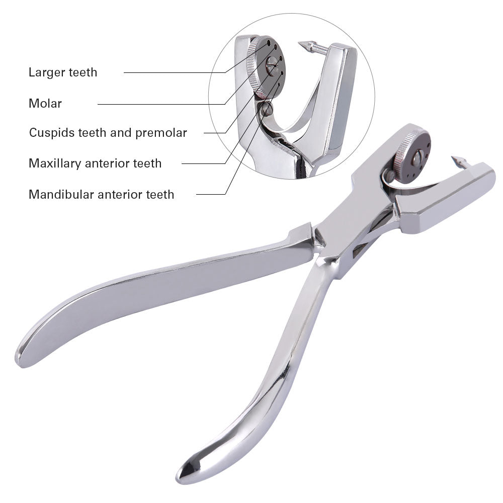 Dental Rubber Dam Perforator Puncher Teeth Care Pliers Orthodontic Material With Storage Bag-azdentall.com