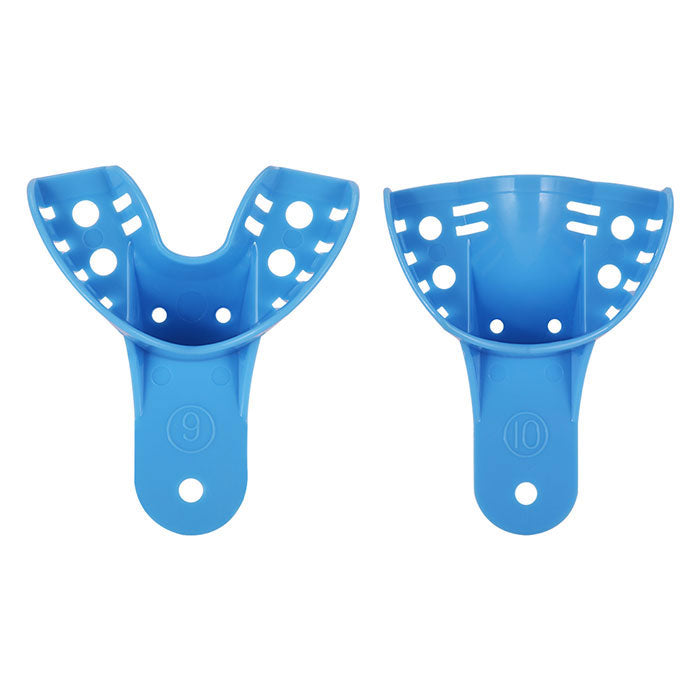 Dental Impression Trays Kit Autoclavable Perforated Plastic All Sizes 10Pcs/Pack - azdentall.com