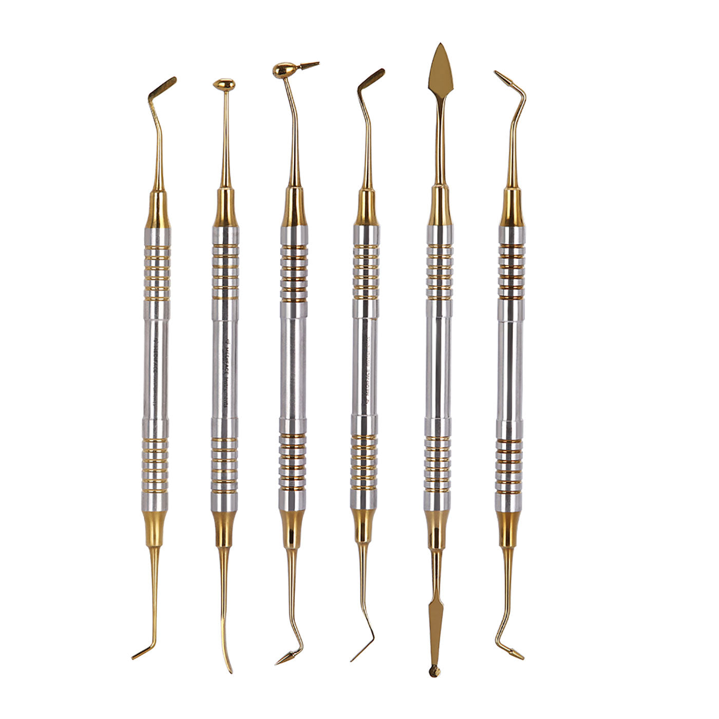 Dental Tools Composite Resin Filling Spatula Titanium Plated Head Filler, Gold Color. - AZDENT