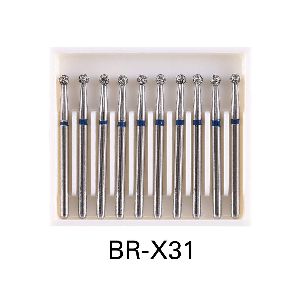 Dental Diamond Burs Drills Ball Round FG 1.6mm for High Speed Handpiece 10pcs/Pk-azdentall.com