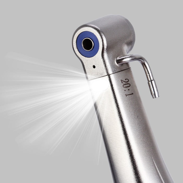 Dental 20:1 Fiber Optic Implant Contra Angle Handpiece LED Push Button - azdentall.com