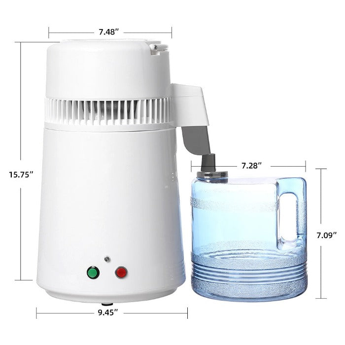 Water Distiller, 4L Distilled Water Maker, Pure Water Distiller with Dual  Temperature Displays, 750W Distilled Water