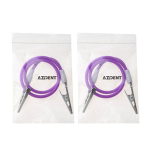 2pcs AZDENT Dental Bib Clip Napkin Holder Silica gel Autoclavable Light Purple Color - azdentall.com