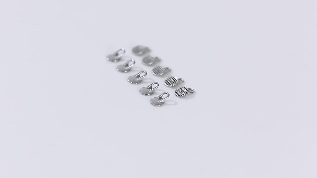 Load video: AZDENT Dental Lingual Button Consumables Round/Rectangular Bondable Traction Hook 10/Bag - azdentall.com