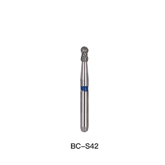 AZDENT Diamond Bur FG BC S42 Round With Collar 5pcs/Pack-azdentall.com