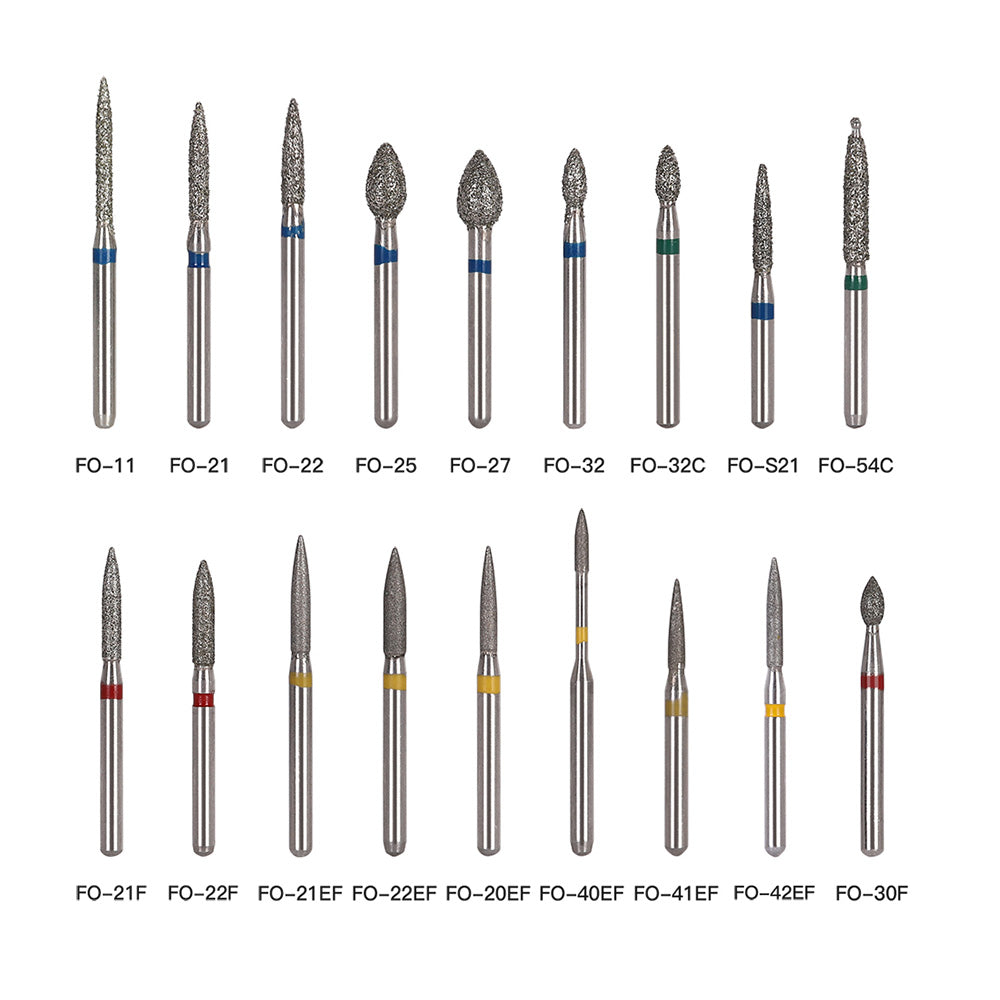 AZDENT Diamond Bur FG FO Series Full Size Flame 5pcs/Pack-azdentall.com