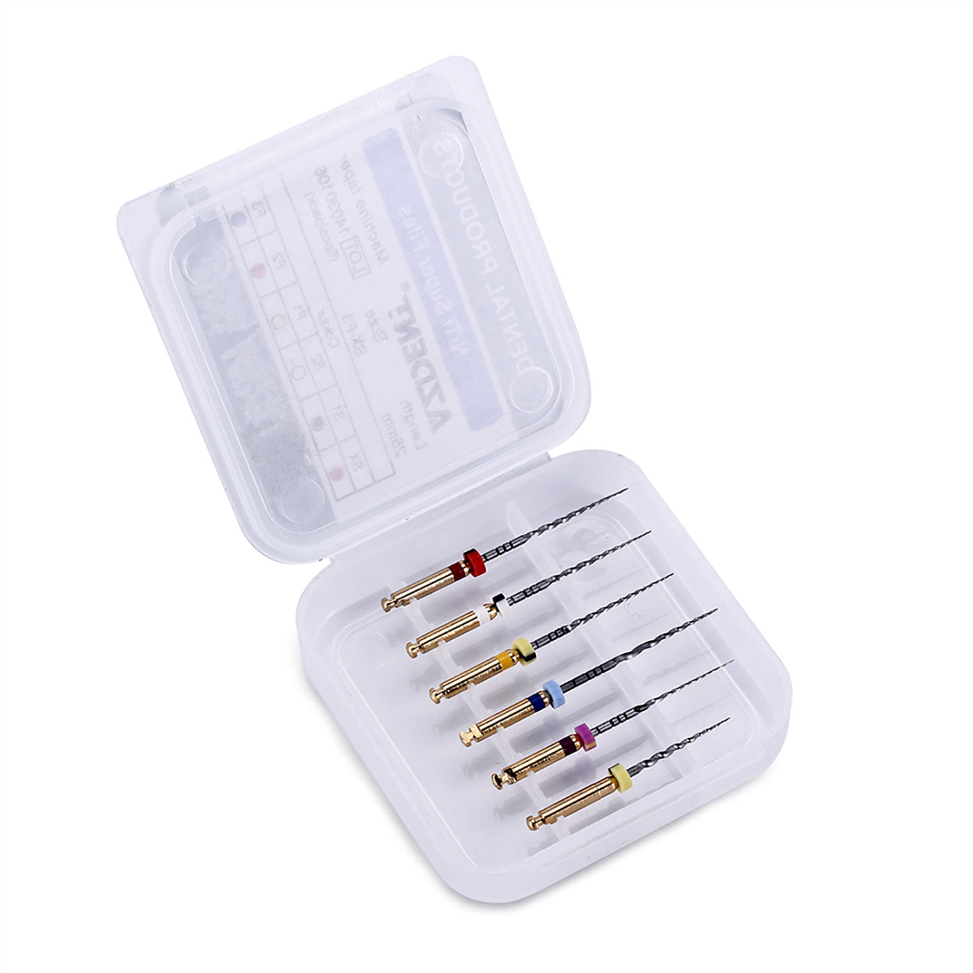 AZDENT Dental NiTi Rotary Engine Files 25mm Assorted SX-F3 6pcs/Pk - azdentall.com