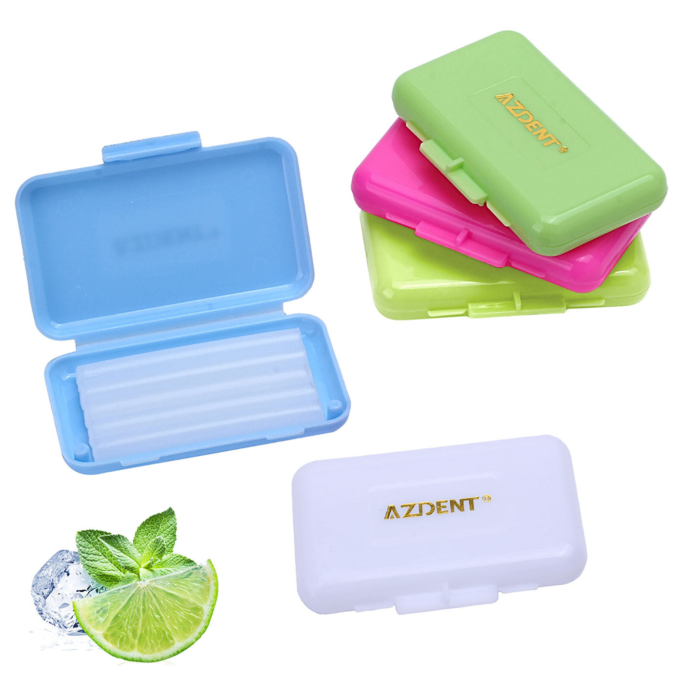 5 Boxes AZDENT Orthodontic Wax Scented Assorted 5 Strips/Box. White Wax Strips - azdentall.com
