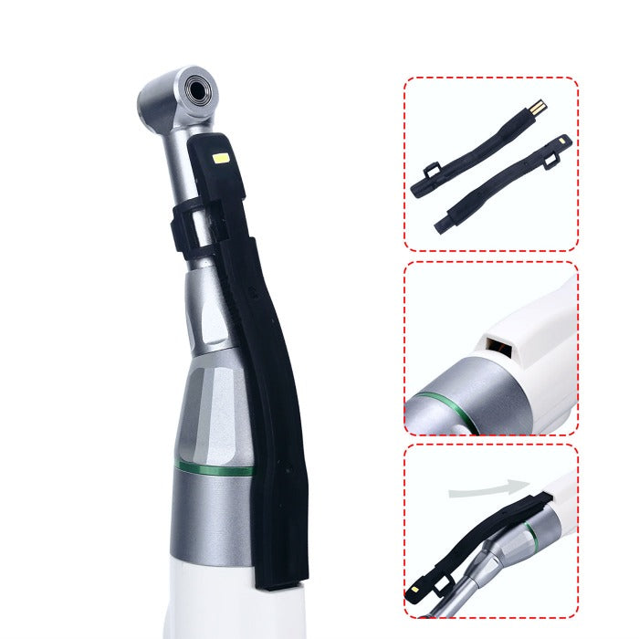 Dental Mini Wireless LED Endo Motor 16:1 Reduction Contra Angle 6 Memory Set-azdentall.com