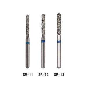 AZDENT Diamond Bur SR Series Full Size Round End Cylinder 5pcs/Pack-azdentall.com