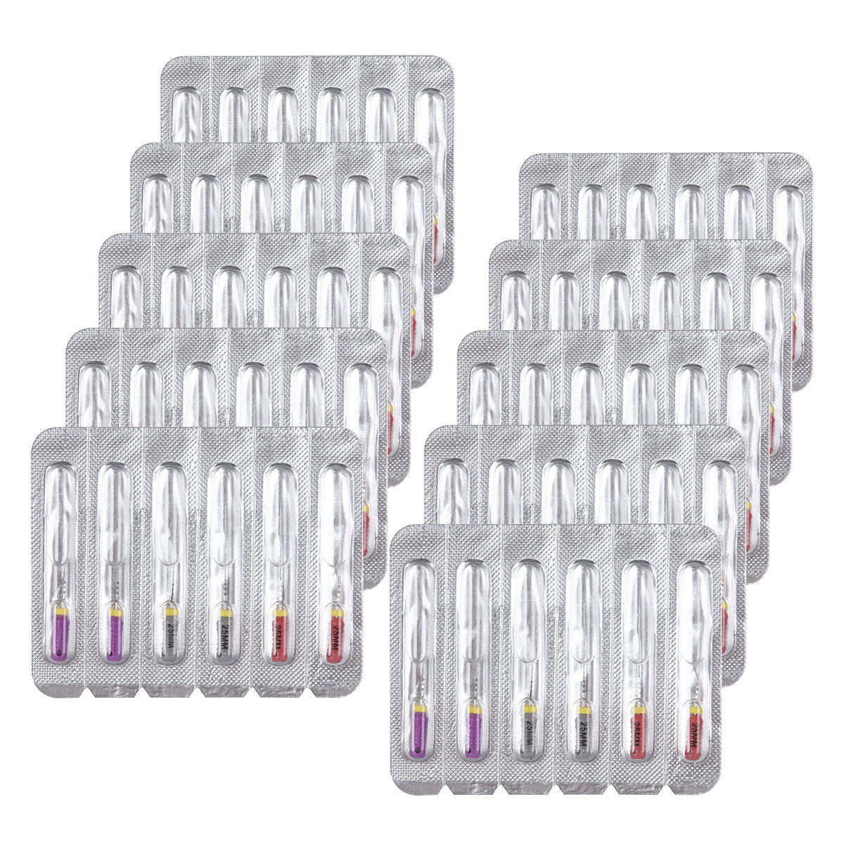 Dental C Files Hand Use Stainless Steel 25mm Assorted #6-10 6pcs/Pack-azdentall.com