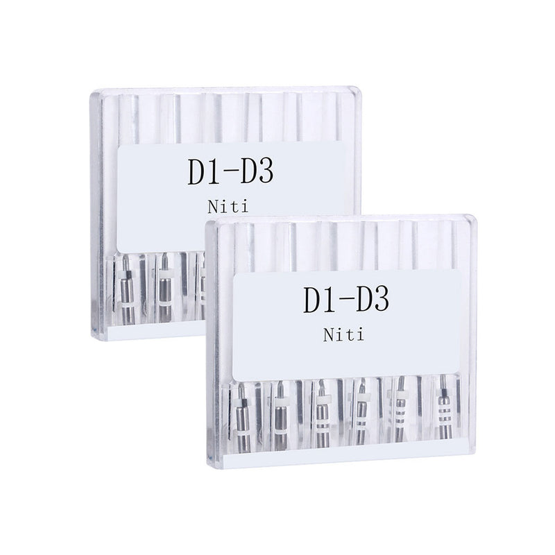 Dental Retreatment Rotary Engine Root Canal NiTi File D1-D3 6pcs/Box-azdentall.com