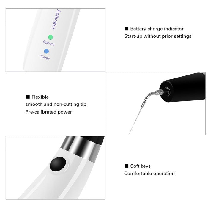 Dental Ultrasonic Activator Irrigator with 6 Tips Cordless Ultrasonic