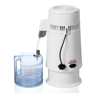 Water Distiller Stainless Steel Plastic Bucket with Temperature Control Knob High Foot 4L