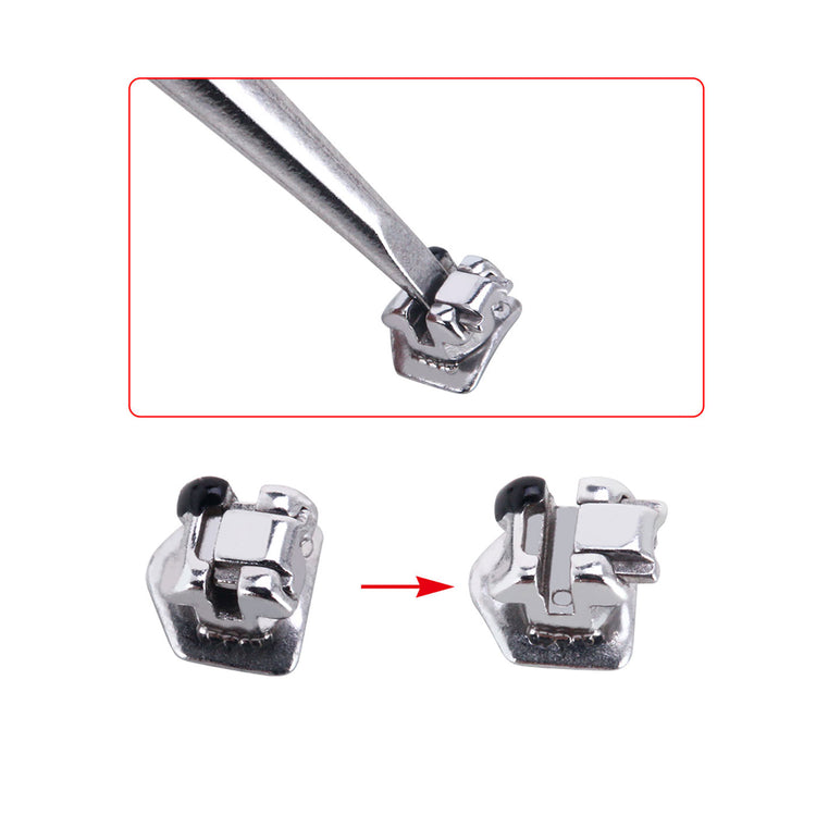 AZDENT Dental Self-Ligating Metal Brackets Roth .022 Hooks on 345 with