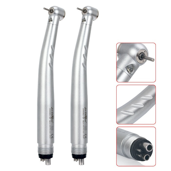 2 Pcs Dental E-generator Integrated LED High Speed Handpiece Push Button 4 Hole Triple Water Spray - azdentall.com