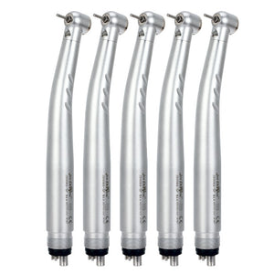 5 Pcs Dental E-generator Integrated LED High Speed Handpiece Push Button 4 Hole Triple Water Spray - azdentall.com