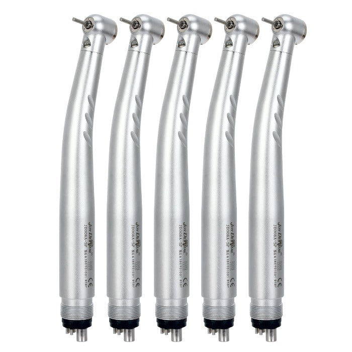 5 Pcs Dental E-generator Integrated LED High Speed Handpiece Push Button 4 Hole Triple Water Spray - azdentall.com