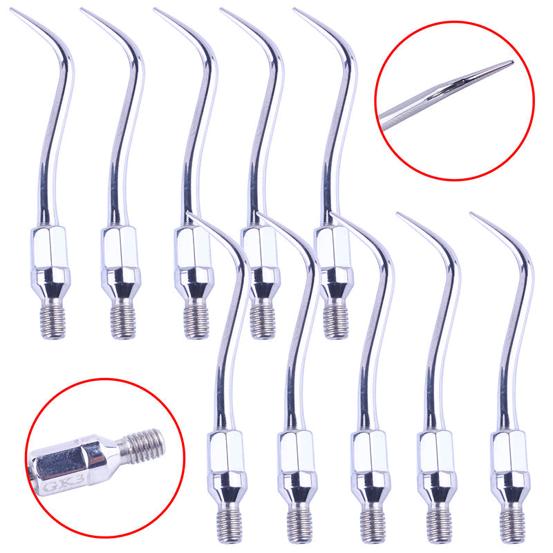 10 Pcs Dental Ultrasonic Air Scaler Scaling Handpiece Tips GK3 - azdentall.com