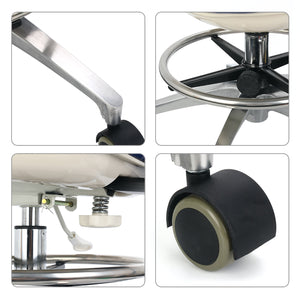 Dental Doctor Stool With Adjustable Seat And Backrest 360-Degree Fully Rotated