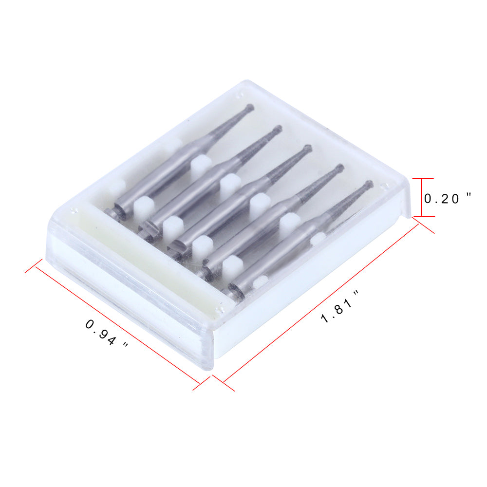 Dental RA #1 Round Carbide Bur for Slow Speed Latch 0.8mm 5pcs/Box-azdentall.com