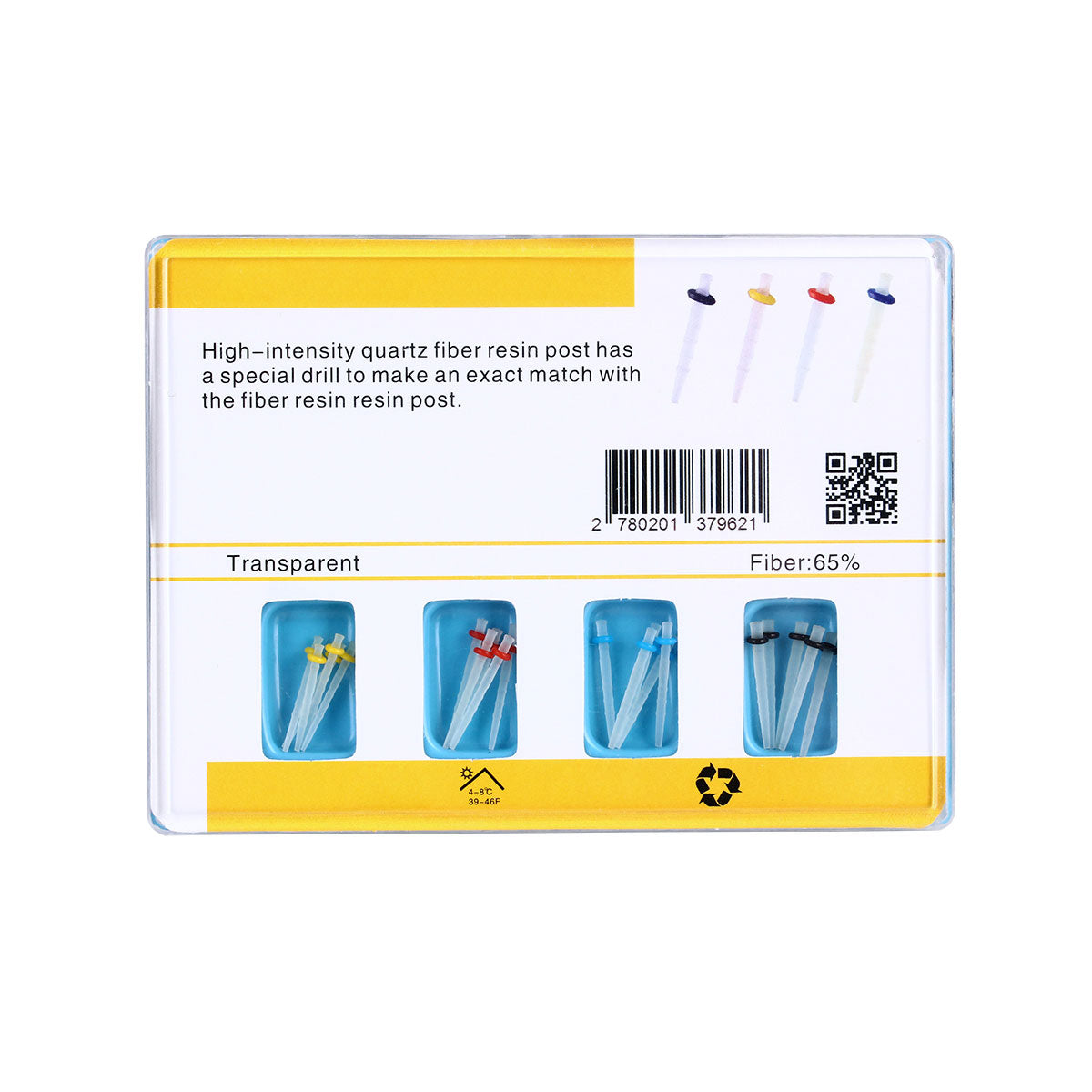Dental Quartz Fiber Post Teeth Restore 4 pcs drills and 20 pcs fiber p ...