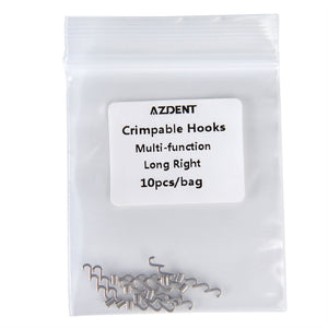 AZDENT Crimpable Hooks Long Right Tube Multi-function 10pcs/Bag - azdentall.com
