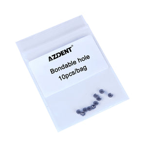 AZDENT Dental Lingual Button Bondable Mesh Base With Hole 10pcs/Bag - azdentall.com