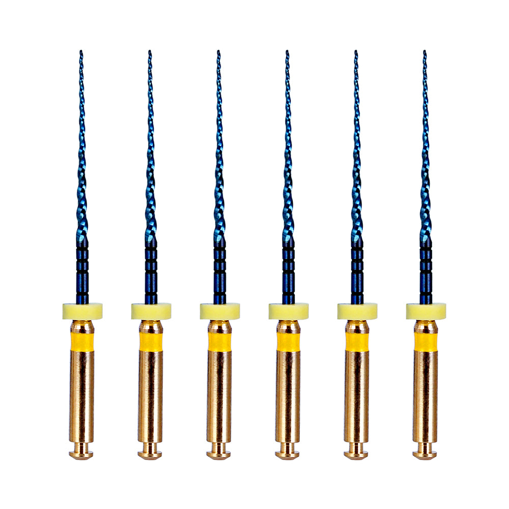 AZDENT Dental NITI Rotary Engine Files Heat Activated 25mm F1 6pcs/Pk-azdetall.com
