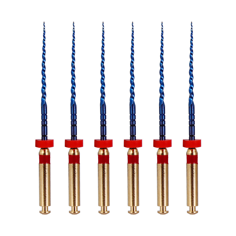 AZDENT Dental NITI Rotary Engine Files Heat Activated 25mm F2 6pcs/Pk-azdentall.com