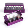 Dental Burs Drill Disinfection Block High Speed Handpiece Holder Purple 30 Holes-azdentall.com