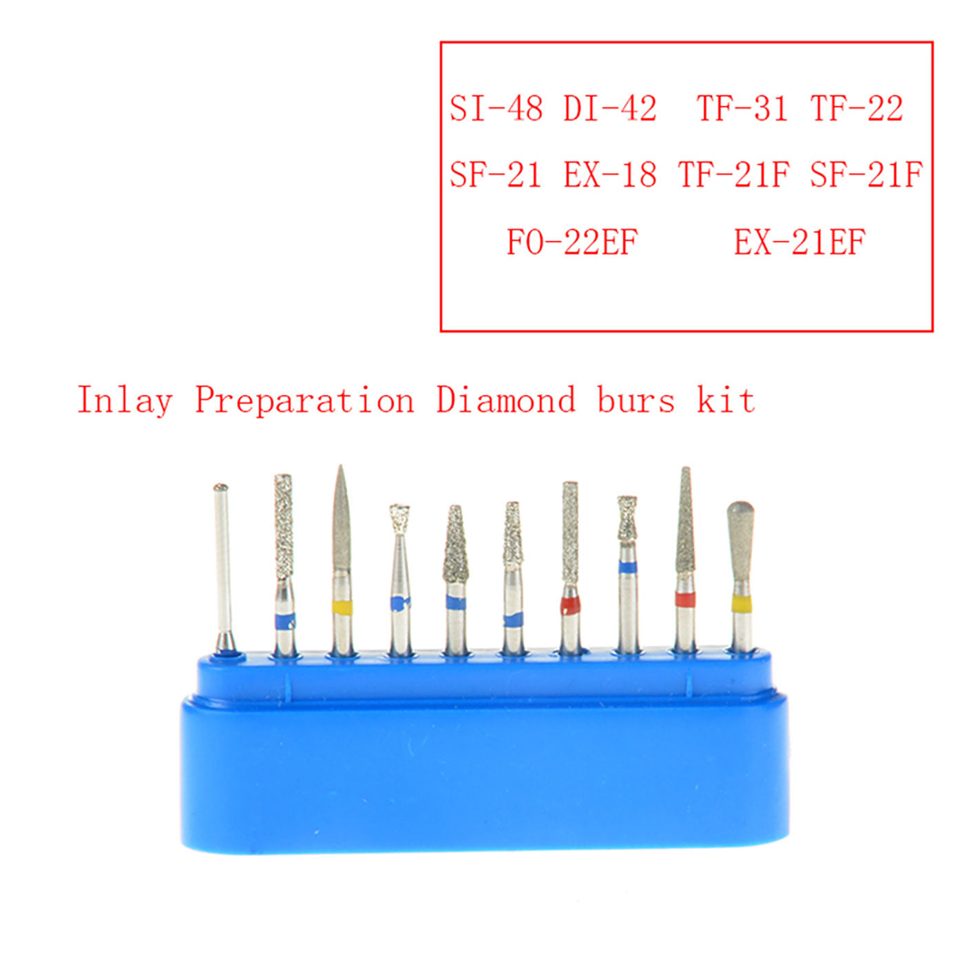 AZDENT Diamond Bur FG-104 Inlay Preparation Kit 10pcs/Kit-azdentall.com