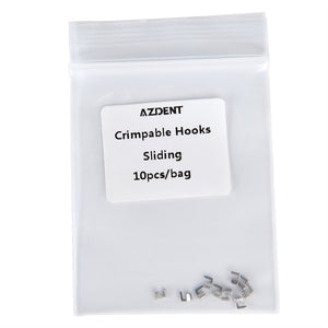 AZDENT Crimpable Hooks Sliding Stainless Steel Accessory 10pcs/Bag - azdentall.com