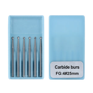 Dental FG #4 SL Surgical Length Round 25mm Carbide Burs 6pcs/Box-azdentall.com