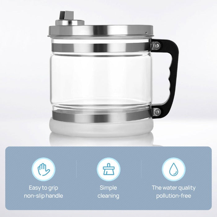 Water Distiller Stainless Steel Glass Bucket Double Screen Button with Adjustable Temperature 4L - azdentall.com