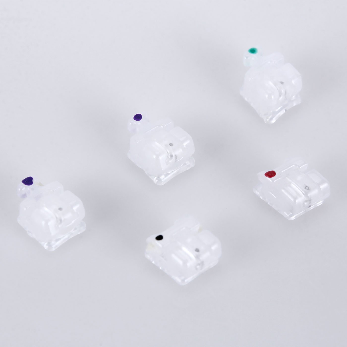 AZDENT Dental Orthodontic Self-ligating Ceramic Bracket Braces Roth/MBT .022 345Hooks 20pcs/Box - azdentall.com