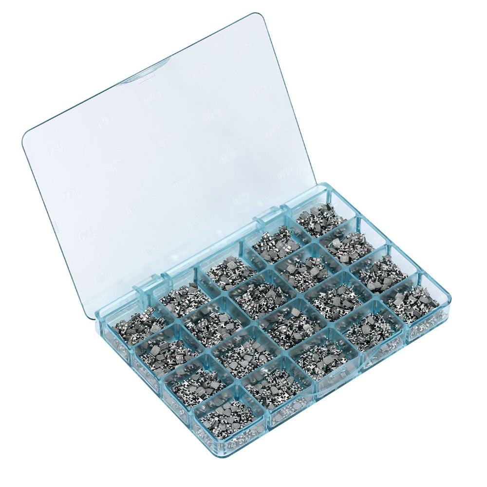 1000pcs AZDENT Dental Orthodontic Metal Brackets Braces Mini Roth .022 Hooks on 345 50 Sets/Box - azdentall.com