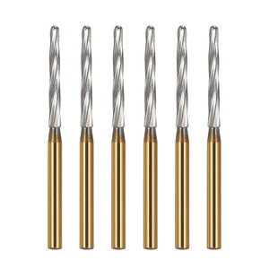 Dental FG Carbide Finishing Burs 25mm Gold 6pcs/Box - azdentall.com