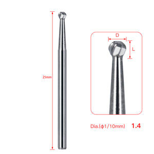 Dental FG #4 SL Surgical Length Round 25mm Carbide Burs 6pcs/Box-azdentall.com