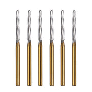 Dental FG Carbide Finishing Burs 28mm Gold 6pcs/Box - azdentall.com