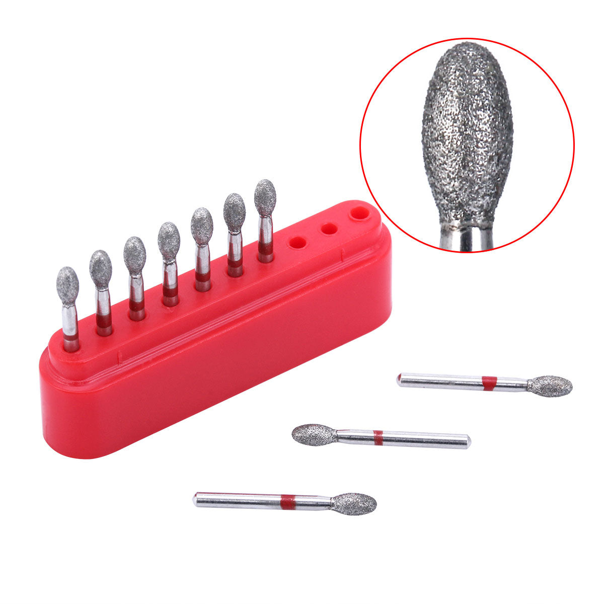 AZDENT Diamond Bur FG 379-023F Football Red 10pcs/Kit-azdentall.com