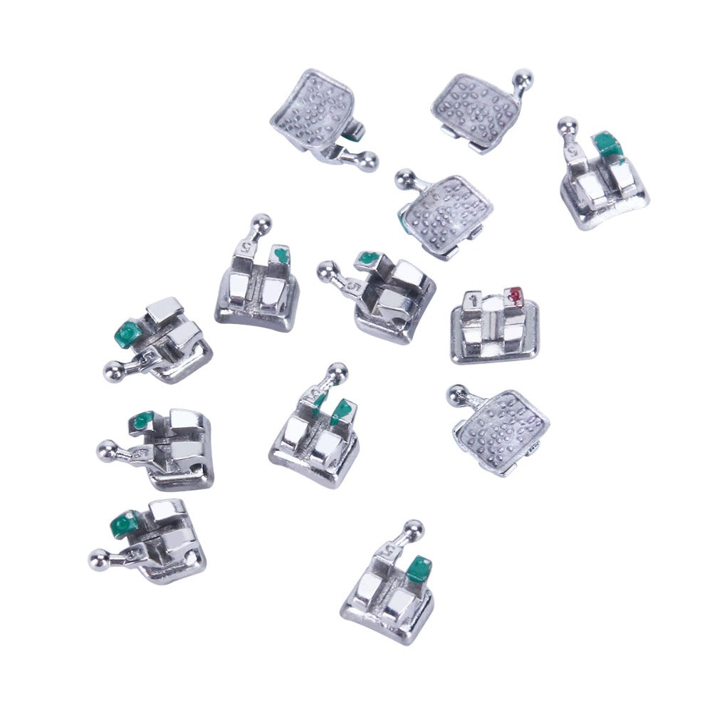 AZDENT Dental Orthodontic Mini Metal Brackets Braces Roth .022 MIM Monoblock With Hooks On 345 400pcs/Box - azdentall.com