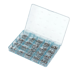 AZDENT Dental Orthodontic Mesh Base Metal Brackets Braces Mini Roth .022 Hooks on 345 400pcs/Box - azdentall.com
