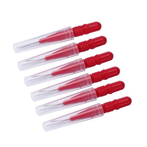 Interdental Brush Floss Sticks Tooth Floss Head Toothpick Cleaning Red 50pcs/Lot - azdentall.com