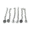 AZDENT Dental Traction Button Chain Silver Round 2pcs/Bag - azdentall.com