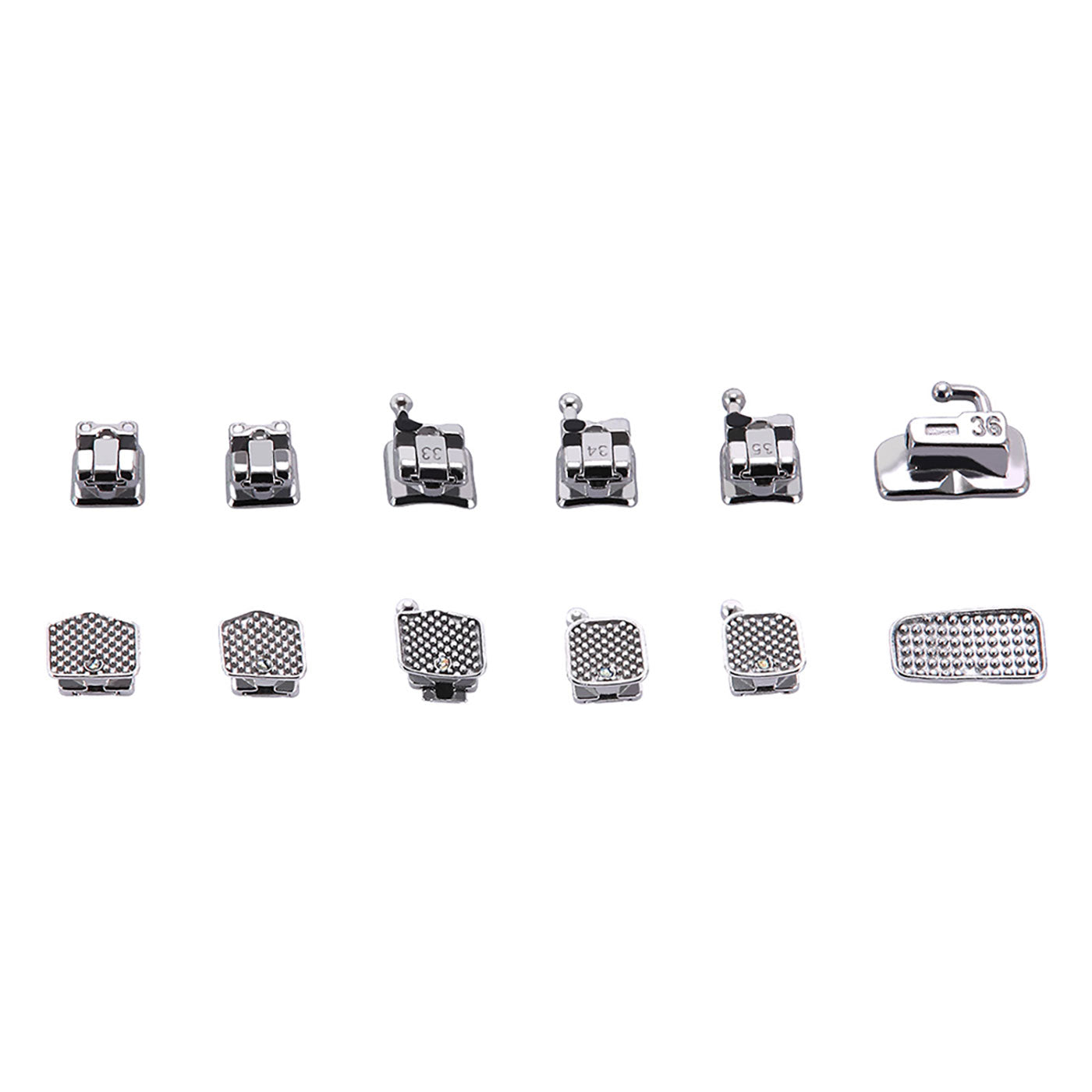 AZDENT Dental Orthodontic Self Ligating Mini Brackets Braces MBT 0.022 345/Hooks 20 Brackets + 4 Buccal Tube Kit - azdentall.com